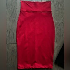 Bebe red xs high waisted skirt